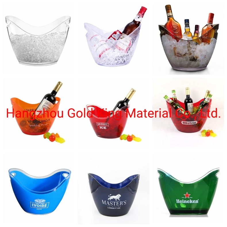 Eco Friendly Food Grade Ice Bucket 3.5L 6L 8L 12L Plastic PP Acrylic Ice Bucket Champagne Beer Wine Ice Bucket